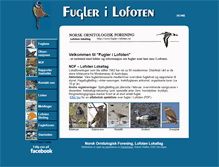 Tablet Screenshot of fugler-i-lofoten.no